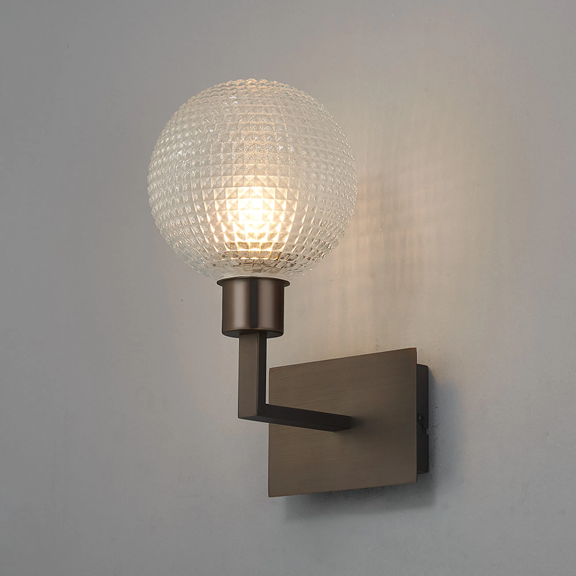 Baxter Matt Bronze Wall Lights Deco Armed Wall Lights